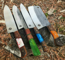 Load image into Gallery viewer, 4 Piece Premium Set (Traditional Cleaver, Gyuto, 2 x eight inch chefs)