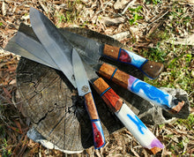 Load image into Gallery viewer, Savage 4 piece chef set ( Serbian cleaver, Gyuto, Nakari, paring )