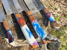 Load image into Gallery viewer, Savage 4 piece chef set ( Serbian cleaver, Gyuto, Nakari, paring )