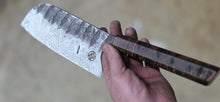Load image into Gallery viewer, Damascus Santoku - Ember Banksia Resin Wa Handle