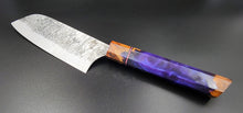 Load image into Gallery viewer, Japanese High Carbon Santoku - Galaxy Rain Resin Wa Handle