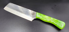 Load image into Gallery viewer, Stainless Savage Cleaver - Apple Green Resin Handle