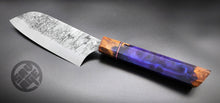 Load image into Gallery viewer, High Carbon Santoku - Galaxy Rain Resin Wa Handle