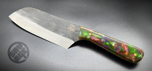 Load image into Gallery viewer, Stainless Santoku - Cosmic Inferno Resin Handle