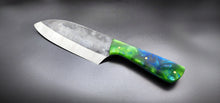 Load image into Gallery viewer, Stainless Santoku - Ocean Borealis Resin Handle