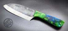 Load image into Gallery viewer, Stainless Santoku - Ocean Borealis Resin Handle