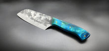 Load image into Gallery viewer, Stainless Santoku - Sea-Glass Gleam Resin Handle