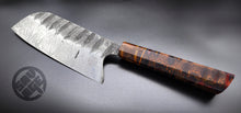 Load image into Gallery viewer, Damascus Santoku - Ember Banksia Resin Wa Handle