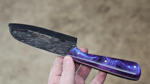 Stainless Steel Santoku - Purple Nebula