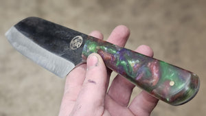 Stainless Steel Santoku - Cosmic Inferno
