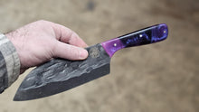 Load image into Gallery viewer, Stainless Steel Santoku - Purple Nebula