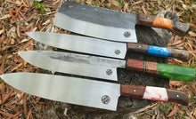 Load image into Gallery viewer, 4 Piece Premium Set (Traditional Cleaver, Gyuto, 2 x eight inch chefs)